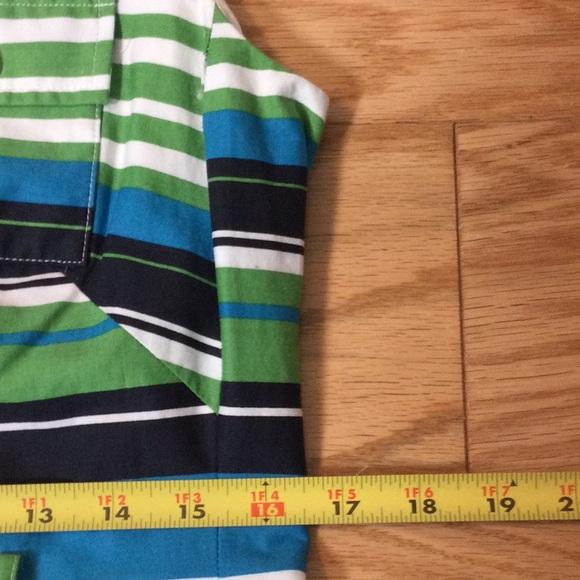 8 Isabella DeMarco green turquoise striped dress - Picture 12 of 16